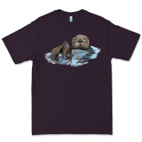 Plum california sea otter Premium Tee - LillyAllenDesigns