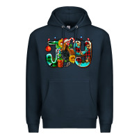 Navy joy with roaster Premium Hoodie - AdoDesignShop