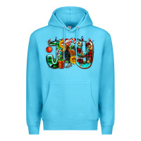 Ocean Blue joy with roaster Premium Hoodie - AdoDesignShop