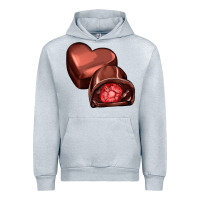 Heather Grey heart chocolate Urban Hoodie - AdoDesignShop