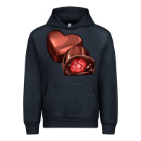 Navy heart chocolate Urban Hoodie - AdoDesignShop
