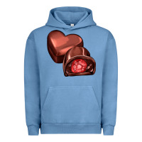 Pigment Pebble Blue heart chocolate Urban Hoodie - AdoDesignShop