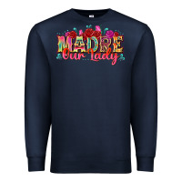 Navy madre our lady Premium Sweatshirt - texasbilliewilder