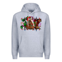 Heather Grey joy and horse Christmas Premium Hoodie - AdoDesignShop