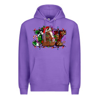 Purple joy and horse Christmas Premium Hoodie - AdoDesignShop