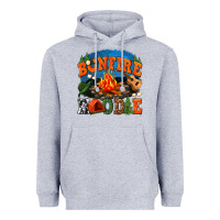 Heather Grey bonfire hoodie Heavyweight Hoodie - texasbilliewilder