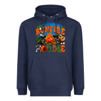 Navy bonfire hoodie Heavyweight Hoodie - texasbilliewilder