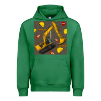 Emerald excavator seamless pattern Urban Hoodie - BundleAndBundleShop