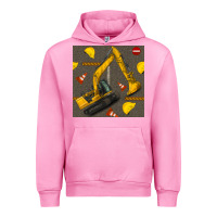 Fuchsia Pink excavator seamless pattern Urban Hoodie - BundleAndBundleShop