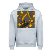 Heather Grey excavator seamless pattern Urban Hoodie - BundleAndBundleShop