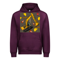 Mauve Wine excavator seamless pattern Urban Hoodie - BundleAndBundleShop