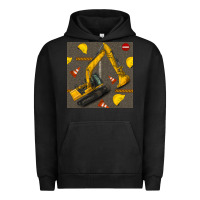 Pigment Black excavator seamless pattern Urban Hoodie - BundleAndBundleShop