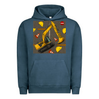 Pigment Midnight Navy excavator seamless pattern Urban Hoodie - BundleAndBundleShop