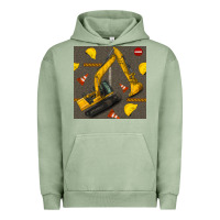 Pigment Oil Green excavator seamless pattern Urban Hoodie - BundleAndBundleShop