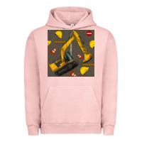 Pigment Salmon excavator seamless pattern Urban Hoodie - BundleAndBundleShop