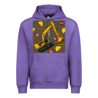 Tulip excavator seamless pattern Urban Hoodie - BundleAndBundleShop