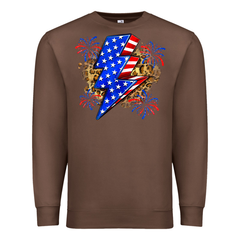 American Lightning Bolt Premium Sweatshirt by Zillion Design Studio | Teevron