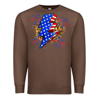 Chestnut American lightning bolt Premium Sweatshirt - Zillion Design Studio