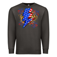 Smoke American lightning bolt Premium Sweatshirt - Zillion Design Studio