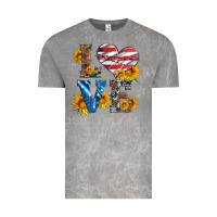 Cloud Rock love with sunflowers and usa flag Vintage Tee - Artiststas