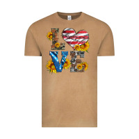 Vintage Camel love with sunflowers and usa flag Vintage Tee - Artiststas
