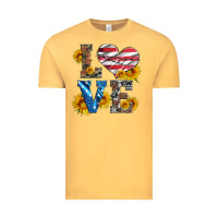 Love With Sunflowers And Usa Flag Vintage Tee | Teevron