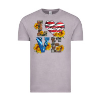 Vintage Zinc love with sunflowers and usa flag Vintage Tee - Artiststas