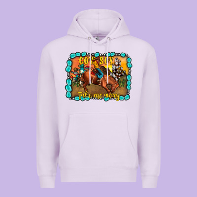 Cowboy Take Me Away Premium Hoodie Designed By Jahusdesignshop