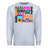 Heather Grey mama gemstone sunflower Premium Sweatshirt - texasbilliewilder