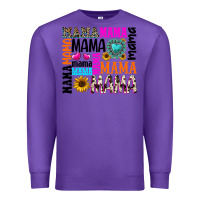 Purple mama gemstone sunflower Premium Sweatshirt - texasbilliewilder
