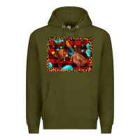 Army Green Christmas rodeo cowboy Premium Hoodie - JahusDesignShop