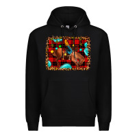 Black Christmas rodeo cowboy Premium Hoodie - JahusDesignShop