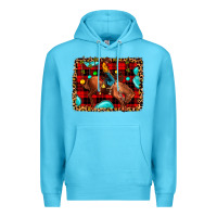 Ocean Blue Christmas rodeo cowboy Premium Hoodie - JahusDesignShop