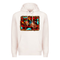 Pale Pink Christmas rodeo cowboy Premium Hoodie - JahusDesignShop