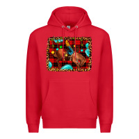 Red Christmas rodeo cowboy Premium Hoodie - JahusDesignShop