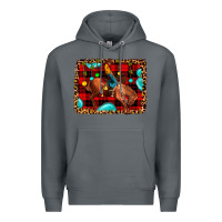 Rock Christmas rodeo cowboy Premium Hoodie - JahusDesignShop