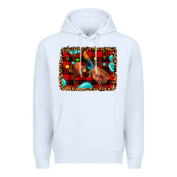 White Christmas rodeo cowboy Premium Hoodie - JahusDesignShop