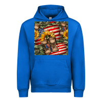 Cobalt usa flag with army boot seamless pattern Urban Hoodie - BundleAndBundleShop