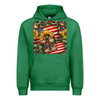 Emerald usa flag with army boot seamless pattern Urban Hoodie - BundleAndBundleShop