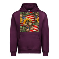 Mauve Wine usa flag with army boot seamless pattern Urban Hoodie - BundleAndBundleShop