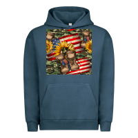 Pigment Midnight Navy usa flag with army boot seamless pattern Urban Hoodie - BundleAndBundleShop
