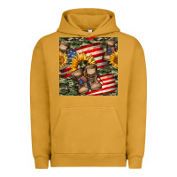 Pigment Peanut Butter usa flag with army boot seamless pattern Urban Hoodie - BundleAndBundleShop