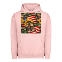 Pigment Salmon usa flag with army boot seamless pattern Urban Hoodie - BundleAndBundleShop