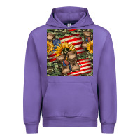 Tulip usa flag with army boot seamless pattern Urban Hoodie - BundleAndBundleShop