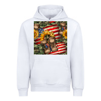 White usa flag with army boot seamless pattern Urban Hoodie - BundleAndBundleShop