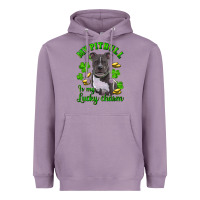 Lavender St. Patrick's Day My Pitbull Is My Lucky Charm Heavyweight Hoodie - RanaPortraitStore