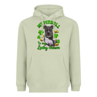 Matcha St. Patrick's Day My Pitbull Is My Lucky Charm Heavyweight Hoodie - RanaPortraitStore