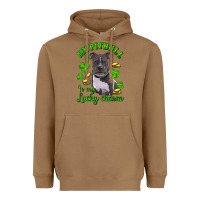 Toasted Coconut St. Patrick's Day My Pitbull Is My Lucky Charm Heavyweight Hoodie - RanaPortraitStore