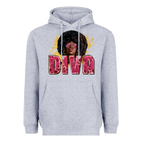 Heather Grey diva Heavyweight Hoodie - Zillion Design Studio