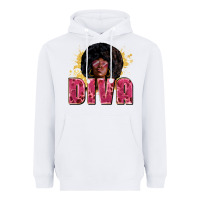 White diva Heavyweight Hoodie - Zillion Design Studio